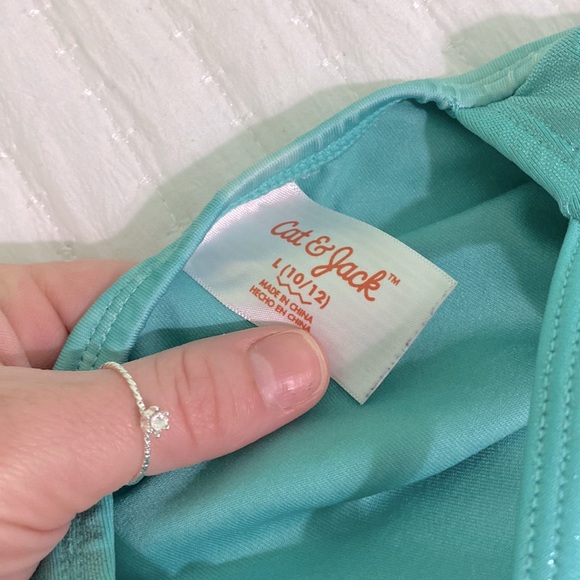 Teal Cat & Jack Crossback Leotard Size L10/12 - Picture 3 of 3